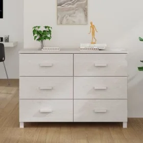 HAMAR Sideboard aus massivem weißem Kiefernholz 113x40x80 cm von vidaXL, Sideboards - Ref: Foro24-340449, Preis: 134,38 €, Ra...
