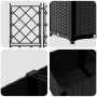 Macetero de Jardín con Trellis 5 pcs Negro 120x120x143 cm by , Pots and planters - Ref: Foro24-42002843, Price: 153,22 €, Dis...