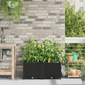 Maceteros de jardín con sistema de riego 2 piezas