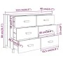 HAMAR Sideboard aus massivem weißem Kiefernholz 113x40x80 cm von vidaXL, Sideboards - Ref: Foro24-340449, Preis: 134,38 €, Ra...