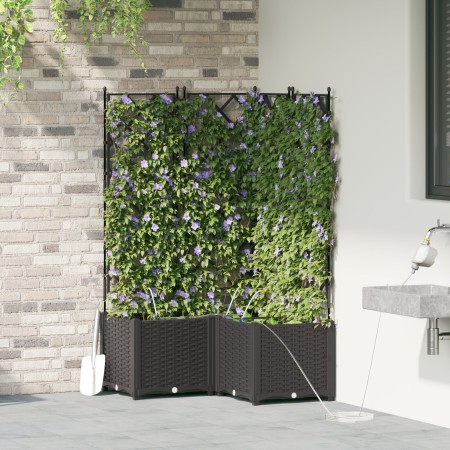 Maceteros de jardín  con sistema de riego por 3 piezas Negro | Foro24.es | Tu tienda online para hogar, jardín y más Foro24.es