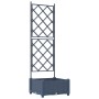 Macetero de Jardín con Enrejado Gris 40x40x125.5 cm von , Töpfe und Pflanzgefäße - Ref: Foro24-42002858, Preis: 37,84 €, Raba...