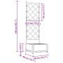 Macetero de Jardín con Enrejado Gris 40x40x125.5 cm von , Töpfe und Pflanzgefäße - Ref: Foro24-42002858, Preis: 37,84 €, Raba...