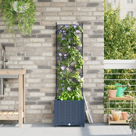 Macetero de Jardín con Enrejado Gris 40x40x143 cm von , Töpfe und Pflanzgefäße - Ref: Foro24-42002859, Preis: 42,39 €, Rabatt: %