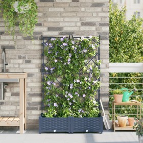 Macetero con Enrejado 2 pcs Gris 80x40x125.5 cm von , Töpfe und Pflanzgefäße - Ref: Foro24-42002860, Preis: 54,80 €, Rabatt: %
