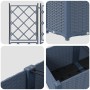 Macetero de Jardín con Celosía 3 pcs Gris 80x80x143 cm | Foro24.es | Tu tienda online para hogar, jardín y más Foro24.es