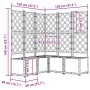Macetero de Jardín con Enrejado 5 pcs Gris 120x120x143 cm von , Töpfe und Pflanzgefäße - Ref: Foro24-42002866, Preis: 143,99 ...