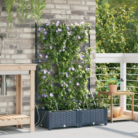 Jardineras  con sistema de riego por agua 2 unidades Gris | Foro24.es | Tu tienda online para hogar, jardín y más Foro24.es