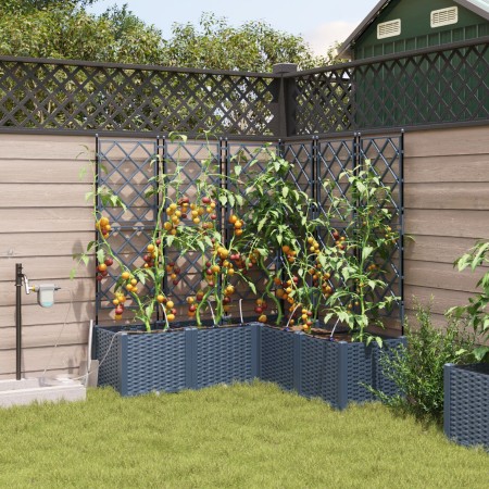 Maceteros de Jardín  con Sistema de Riego 5 pcs Gris | Foro24.es | Tu tienda online para hogar, jardín y más Foro24.es