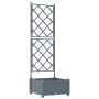 Macetero de Jardín con Enrejado Gris Claro 40x40x125.5 cm by , Pots and planters - Ref: Foro24-42002881, Price: 37,84 €, Disc...