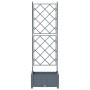 Macetero de Jardín con Enrejado Gris Claro 40x40x125.5 cm by , Pots and planters - Ref: Foro24-42002881, Price: 37,84 €, Disc...