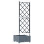Macetero de Jardín con Enrejado Gris Claro 40x40x125.5 cm by , Pots and planters - Ref: Foro24-42002881, Price: 37,84 €, Disc...
