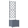 macetero con enrejado gris claro 40x40x143 cm von , Töpfe und Pflanzgefäße - Ref: Foro24-42002882, Preis: 48,59 €, Rabatt: %