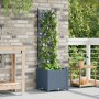 macetero con enrejado gris claro 40x40x143 cm von , Töpfe und Pflanzgefäße - Ref: Foro24-42002882, Preis: 48,59 €, Rabatt: %