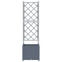 macetero con enrejado gris claro 40x40x143 cm von , Töpfe und Pflanzgefäße - Ref: Foro24-42002882, Preis: 48,59 €, Rabatt: %
