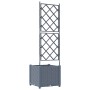 macetero con enrejado gris claro 40x40x143 cm von , Töpfe und Pflanzgefäße - Ref: Foro24-42002882, Preis: 48,59 €, Rabatt: %