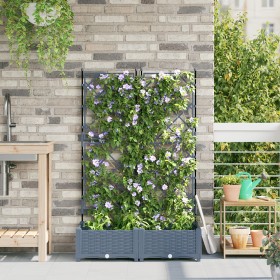 Macetero de Jardín con Enrejado 2 pcs Gris Claro 80x40x125.5 cm von , Töpfe und Pflanzgefäße - Ref: Foro24-42002883, Preis: 5...