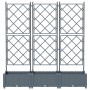 Macetero de Jardín con Enrejado 3 pcs Gris Claro 120x40x125.5 cm | Foro24.es | Tu tienda online para hogar, jardín y más Foro24.es