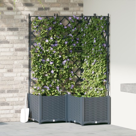 Macetero de jardín con enrejado 3 pcs Gris claro 80x80x143 cm | Foro24.es | Tu tienda online para hogar, jardín y más Foro24.es