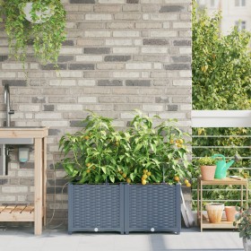 Macetas de Jardín con Sistema de Irrigación 2 pcs