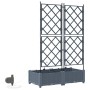 Maceteros de jardín  con sistema de riego 2 pcs Gris Claro | Foro24.es | Tu tienda online para hogar, jardín y más Foro24.es