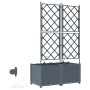Maceteros de jardín  con sistema de riego 2 piezas Gris Claro | Foro24.es | Tu tienda online para hogar, jardín y más Foro24.es