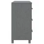 Aparador HAMAR madera maciza de pino gris oscuro 90x40x80 cm de vidaXL, Aparadores - Ref: Foro24-340430, Precio: 157,64 €, De...