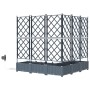 Maceteros de jardín  con sistema de riego por goteo 5 pcs Gris Claro | Foro24.es | Tu tienda online para hogar, jardín y más Foro24.es