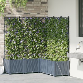 maceteros de jardín con sistema de riego 5 pcs