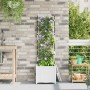 Macetero de jardín con enrejado blanco 40x40x143 cm by , Pots and planters - Ref: Foro24-42002904, Price: 53,02 €, Discount: %