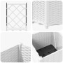 Macetero de jardín con enrejado blanco 40x40x143 cm by , Pots and planters - Ref: Foro24-42002904, Price: 53,02 €, Discount: %