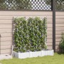 Macetero de Jardín con Enrejado 3 pcs Blanco 120x40x125.5 cm by , Pots and planters - Ref: Foro24-42002907, Price: 85,38 €, D...