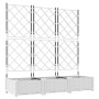 Macetero de Jardín con Enrejado 3 pcs Blanco 120x40x125.5 cm by , Pots and planters - Ref: Foro24-42002907, Price: 85,38 €, D...