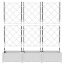 Macetero de Jardín con Enrejado 3 pcs Blanco 120x40x125.5 cm by , Pots and planters - Ref: Foro24-42002907, Price: 85,38 €, D...