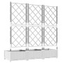 Macetero de Jardín con Enrejado 3 pcs Blanco 120x40x125.5 cm by , Pots and planters - Ref: Foro24-42002907, Price: 85,38 €, D...