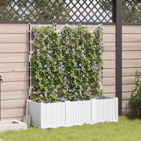 Macetero con enrejado 3 pcs Blanco 120x40x143 cm von , Töpfe und Pflanzgefäße - Ref: Foro24-42002908, Preis: 92,41 €, Rabatt: %