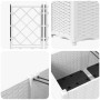 Macetero con enrejado 3 pcs Blanco 120x40x143 cm von , Töpfe und Pflanzgefäße - Ref: Foro24-42002908, Preis: 92,41 €, Rabatt: %