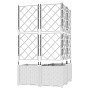 Macetero de jardín con enrejado 3 pcs Blanco 80x80x143 cm | Foro24.es | Tu tienda online para hogar, jardín y más Foro24.es