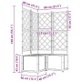 Macetero de jardín con enrejado 3 pcs Blanco 80x80x143 cm | Foro24.es | Tu tienda online para hogar, jardín y más Foro24.es