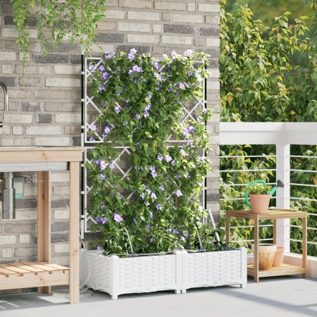 Maceteros con Sistema de Riego 2 pcs Blanco | Foro24.es | Tu tienda online para hogar, jardín y más Foro24.es