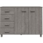 HAMAR Sideboard aus massivem hellgrauem Kiefernholz 113x40x80 cm von vidaXL, Sideboards - Ref: Foro24-340447, Preis: 148,76 €...