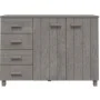 HAMAR sideboard solid light gray pine wood 113x40x80 cm by vidaXL, Sideboards - Ref: Foro24-340447, Price: 147,10 €, Discount: %