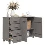 HAMAR sideboard solid light gray pine wood 113x40x80 cm by vidaXL, Sideboards - Ref: Foro24-340447, Price: 147,10 €, Discount: %
