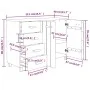 HAMAR Sideboard aus massivem hellgrauem Kiefernholz 113x40x80 cm von vidaXL, Sideboards - Ref: Foro24-340447, Preis: 147,10 €...