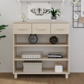 HAMAR console table solid pine wood honey brown 90x35x90 cm by vidaXL, Side tables - Ref: Foro24-340464, Price: 117,60 €, Dis...