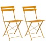 Sillas de Jardín Plegables  2 pcs Amarillo Mostaza Acero | Foro24.es | Tu tienda online para hogar, jardín y más Foro24.es