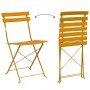 Sillas de Jardín Plegables 2 pcs Amarillo Mostaza Acero