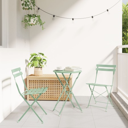 Sillas de jardín plegables 2 pcs Verde claro Acero von , Gartenstühle - Ref: Foro24-42002958, Preis: 80,89 €, Rabatt: %