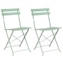 Sillas de jardín plegables 2 pcs Verde claro Acero von , Gartenstühle - Ref: Foro24-42002958, Preis: 80,89 €, Rabatt: %