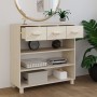 HAMAR console table solid pine wood honey brown 90x35x90 cm by vidaXL, Side tables - Ref: Foro24-340464, Price: 117,60 €, Dis...